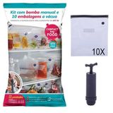 Kit Compact Bag Food 10 Unidades E Bomba Manual Paramount