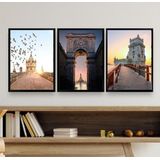 Kit 3 Quadros Decorativos Fotos De Portugal 33x24cm - Vidro