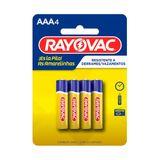 Pilha Rayovac As Amarelinhas Aaa Cilíndrica - Kit De 4 Unidades