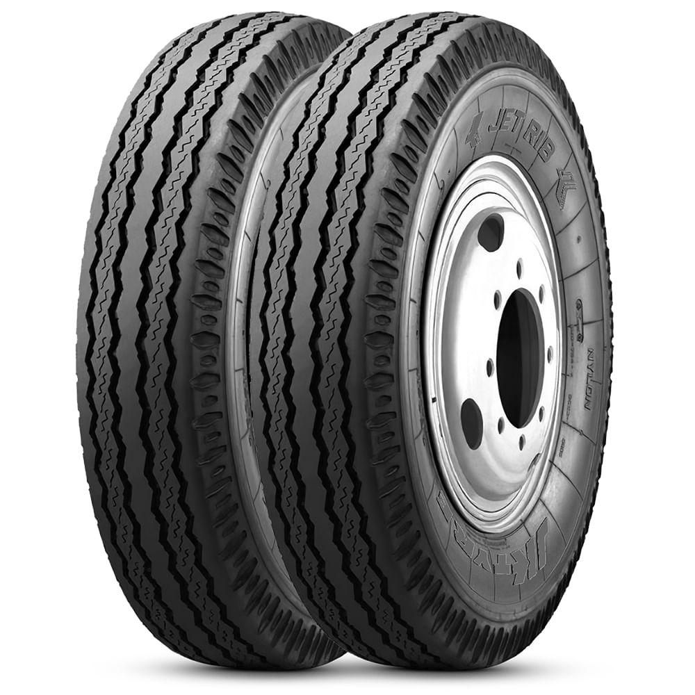 Kit 2 Pneu Aro 16 7.50-16 Jk Tyre 124/121m 16pr Tt Jet Rib