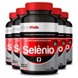 Kit 5 Selênio Clinic Mais 60 Cápsulas 500 Mg