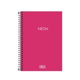 Caderno Espiral Capa Plástica ¼ - 80 Folhas - Neon Pink - Tilibra Unica Caderno Espiral Capa Plástica ¼ - 80 Folhas - Neon Pink - Tilibra Tilibra