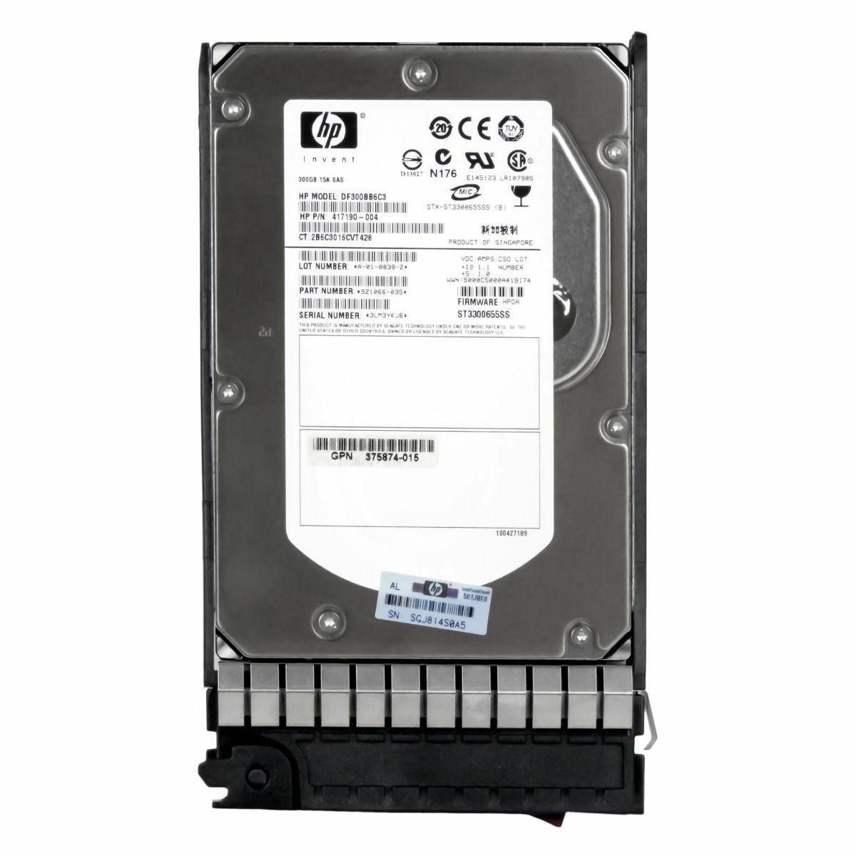 Hd Sas Hp 300gb 15k 3.5 Df300bb6c3 St3300655ss Rec