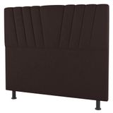 Cabeceira Cama Box Casal King Size Dublin 195cm Suede Marrom - Abmaza