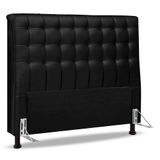 Cabeceira Cama Box Casal Ciara 140cm Botonê Com Frame Sintético Preto - Abmaza