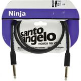 Cabo De Guitarra Ninja Cable 0,20 Mm Conector P10-p10 03ft 91 Centímetros Preto