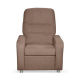 Cadeira Poltrona Do Papai Reclinável Confortável Suede Cappuccino