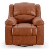 Poltrona Do Papai Reclinável Pietra Glider Giratória Usb Fh9 Pu Caramelo Brilho - Mpozenato