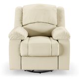 Poltrona Do Papai Reclinável Pietra Glider Giratória Usb Fh9 Pu Bege - Mpozenato