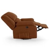 Poltrona Do Papai Reclinável Pietra Glider Giratória Massagem Fh9 Veludo Terracota - Mpozenato