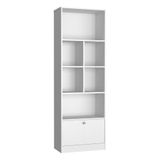 Estante Livreiro 1 Porta Basculante E 6 Nichos B37 Branco Novam Branco