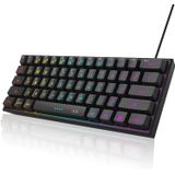 Teclado Para Jogos Magegee Mini 60% Rgb Retroiluminado Ts91 À Prova D&#39;água