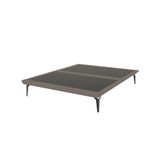 Base Box Cama Japonesa Toquio King Linho Marrom - Cor: Marrom