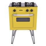 FOGÃO PORTÁTIL VENAX MINI COOK  2 BOCAS A GAS AMARELO