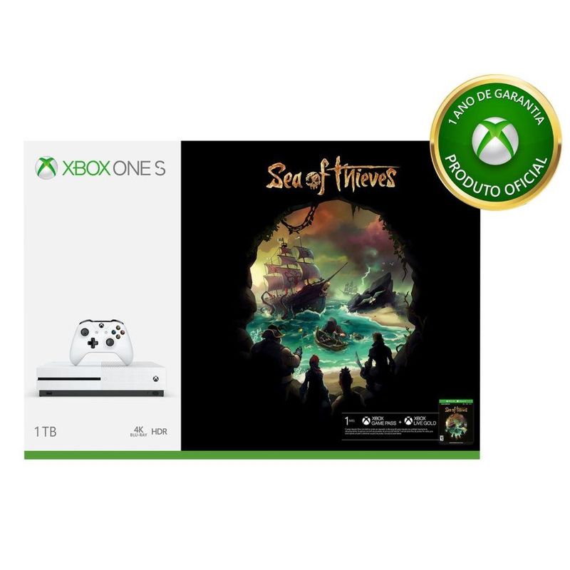 Console Xbox One S 1tb + Jogo Sea Of Thieves
