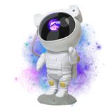 Luminaria Projetor Astronauta Galaxia Estrelas Usb Cor Da