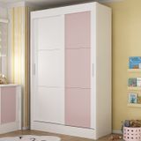 Guarda-roupa Infantil Flex 2 Portas 2 Gavetas Maya Espresso Móveis Branco/rosa