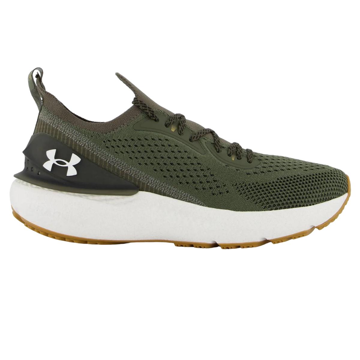 Tenis Under Armour Charged Quicker Verde Militar/dourado/branco 039