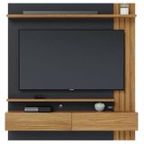 Painel Para Tv Home Suspenso Juriti 1.5 Noce Milano Preto Acetinado - Colibri