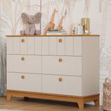 Cômoda De Bebê 6 Gavetas Mdf Liza Permobili