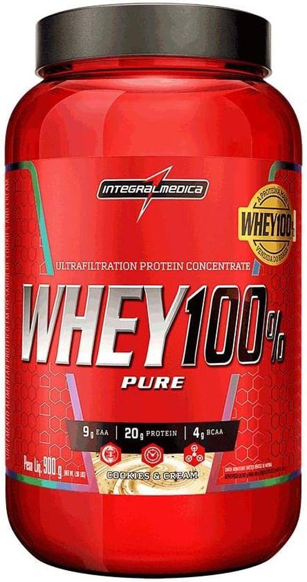 Whey 100% Pure Pote 900g Cookies And Cream Integralmedica