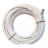 Cabo Rg6 Branco 10metros Coaxial Antena Tv Crimpado Silver