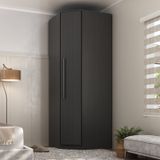 Guarda-roupa Casal Modulado 1 Porta Ágata Yescasa Grafite