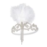 Chapéu De Pena Retrô Flapper Headband Para Palco