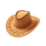 Chapéu De Festa Cowboy Ocidental Boné Multiuso Borda Larga Resistente