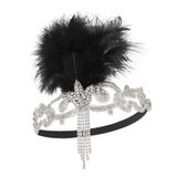 Chapéu De Pena Retrô Flapper Headband Para Palco