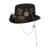 Chapéu Top Steampunk Estilo Gótico Retro Traje Traje Rave