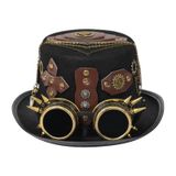 Chapéu Top Steampunk Cabeça Gótica Fedora Para Máscara