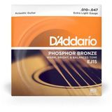 Encordoamento Para Violão D Addario Ej15 .010 Bronze