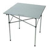 Mesa Dobrável Iztac Em Alumínio 70x70cm Prata Azteq Nautika