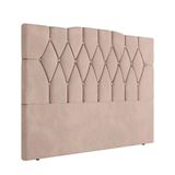 Cabeceira Para Cama Box King 193 Cm Amanda Cm Veludo Bege I02 - D&#39;rossi