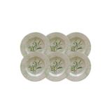 Kit Prato Sobremesa Oliva Em Porcelana Decorada 21cm 6pçs - Tramontina
