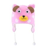 Touca Gorro Infantil Rosa Urso Tamanho Único