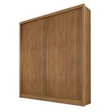 Guarda Roupa Solteiro 2 Portas 3 Gavetas Virtus 100% Mdf Cumaru