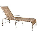 Espreguiçadeira Catar Alumínio Para Piscina Trama Original Capuccino