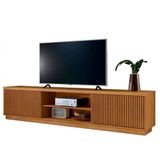 Rack para TV 70 Ripado 2 Portas de Correr Siena Mavaular Naturalle