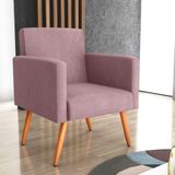 Poltrona Para Decoração Belém Veludo Turkey Marsala