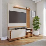 Estante Home Theater Ambiente Jurerê 1.5 Off White Matte Freijó - Colibri