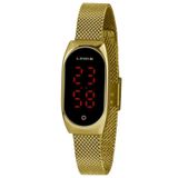 Relógio Lince Led Digital Ldg4641L Pxkx Feminino - Dourado