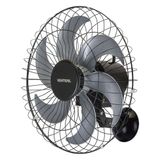 Ventilador Osc Parede Steel 50cm 6 Pás- Bivolt - Preto-prata