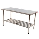 Mesa Bancada Imeca Padeiro Multiuso C/ Grade Inferior Medida 1,50 X 0,70m Inox 430 Desmontável M5814