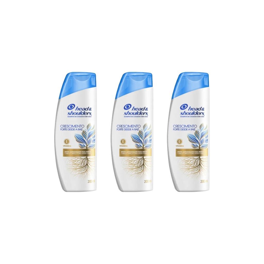 Shampoo Head &amp; Shoulders 200ml Forca Raiz-kit C/3un