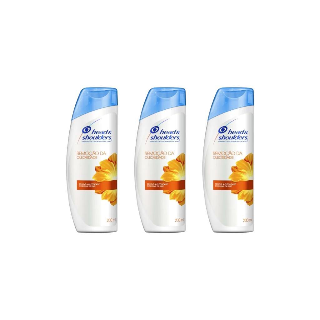 Shampoo Head &amp; Shoulders 200ml Remoçao Oleosidade-kit C/3un