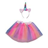 Kit Fantasia Infantil Unicórnio Com Saia E Tiara