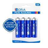 Pilhas Alcalinas Aa 5th 1hora Pacote De 40 Unidades 1.5v