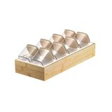 Organizador De Temperos Para Gavetas De Bambu Keep Ou 9 Peças 38 X 15,8 X 11,5 Cm Cor:bambu